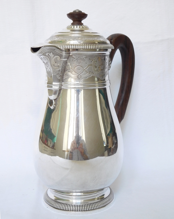 Sterling silver coffee pot, Regency style, silversmith Puiforcat