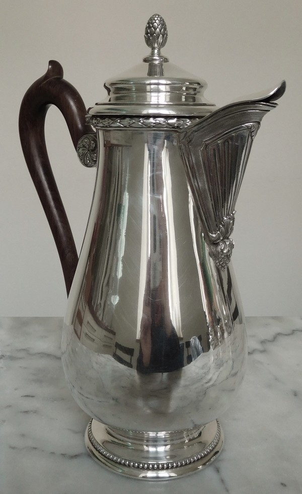 Sterling silver coffee pot or teapot, Louis XVI style