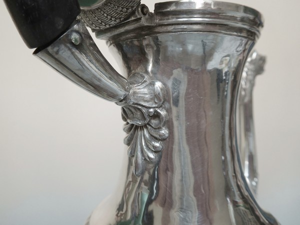 Late 18th century, French antique Sterling silver coffee pot