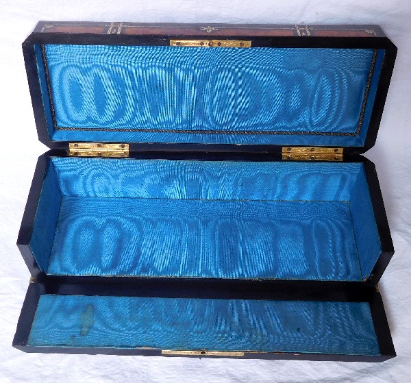 Boîte à bijoux / gants en marqueterie d'époque Napoléon III