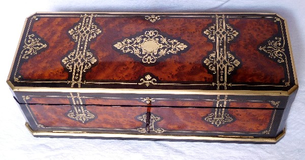 19th century jewelry / gloves marquetry box, Napoleon III period