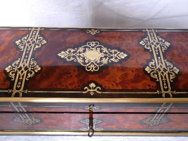 19th century jewelry / gloves marquetry box, Napoleon III period