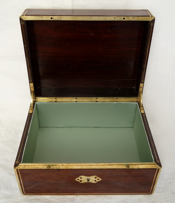 Mahogany veneered jewellery box, Napoleon III production, 19th century circa 1840 - 1850