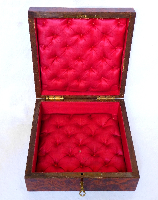 Coffret / boîte à bijoux en marqueterie, époque Napoléon III