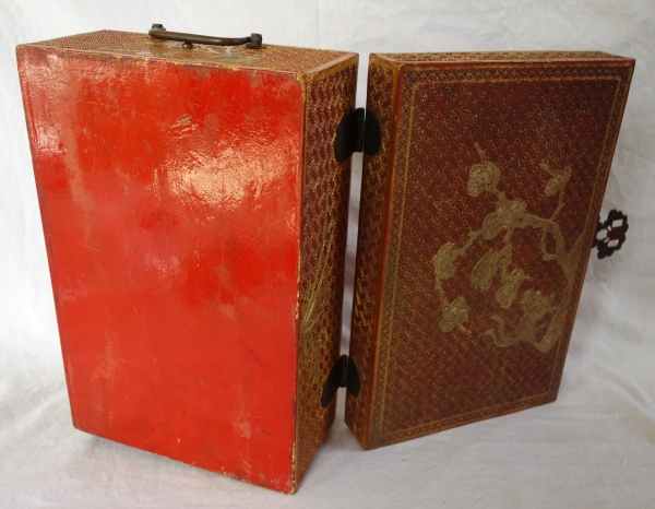 Boîte coffret en laque sculptée, Chine, époque Qing - fin XIXe / début XXe siècle