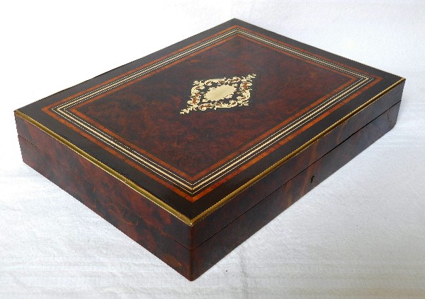 French gambling marquetry box, Napoleon III period (19th century)