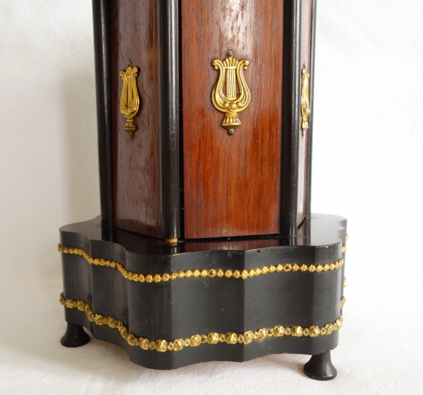 19th century cigar box, rosewood and blackened wood marquetry, Napoleon III period