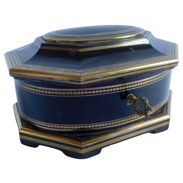 Tahan fournisseur de l'Empereur : coffret / boîte à bijoux en ébène époque XIXe siècle