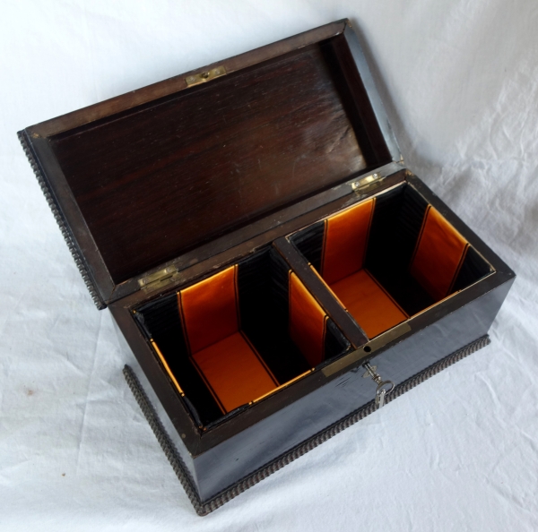 Napoleon III blackened wood and Boulle marquetry cigars box, 19th century