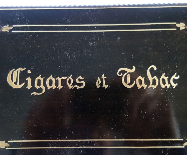 Napoleon III blackened wood and Boulle marquetry cigars box, 19th century