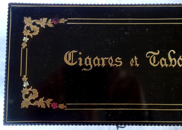 Napoleon III blackened wood and Boulle marquetry cigars box, 19th century