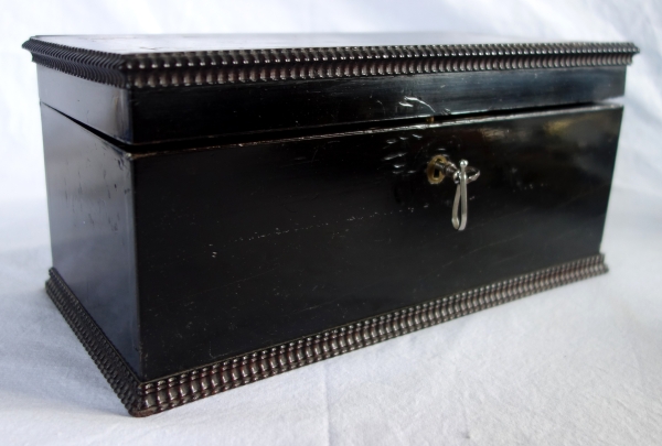 Napoleon III blackened wood and Boulle marquetry cigars box, 19th century