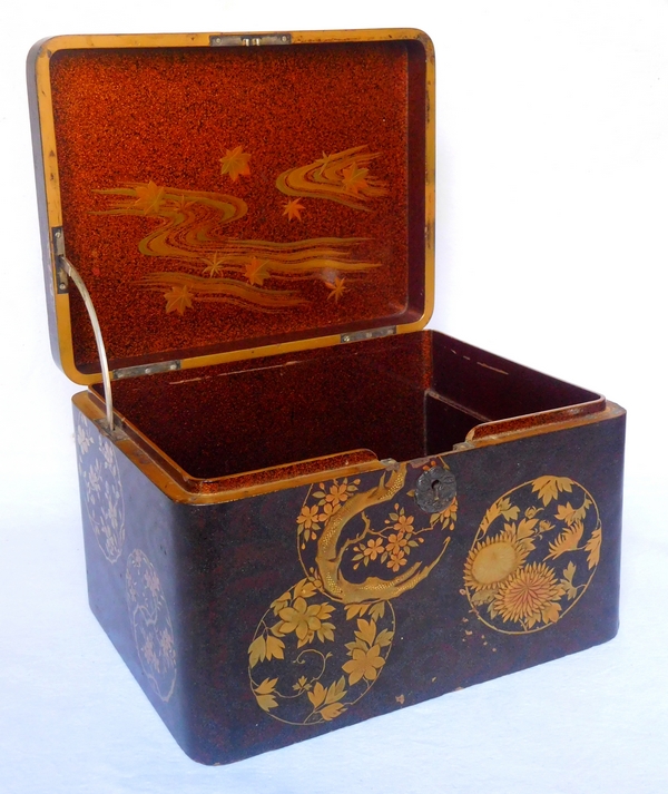 Japanesse lacquered jewelry box - Meiji period - 19th Century