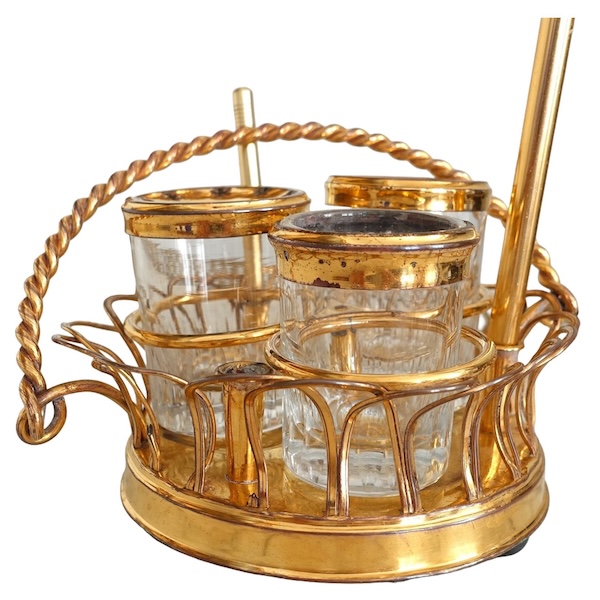 Empire ormolu and Le Creusot crystal inkwell - 19th century circa 1830 - 1840