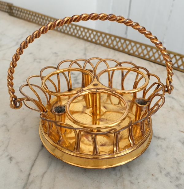 Empire ormolu and Le Creusot crystal inkwell - 19th century circa 1830 - 1840