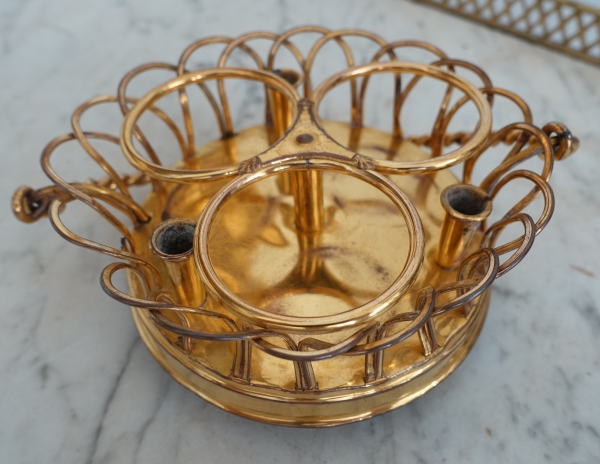 Empire ormolu and Le Creusot crystal inkwell - 19th century circa 1830 - 1840