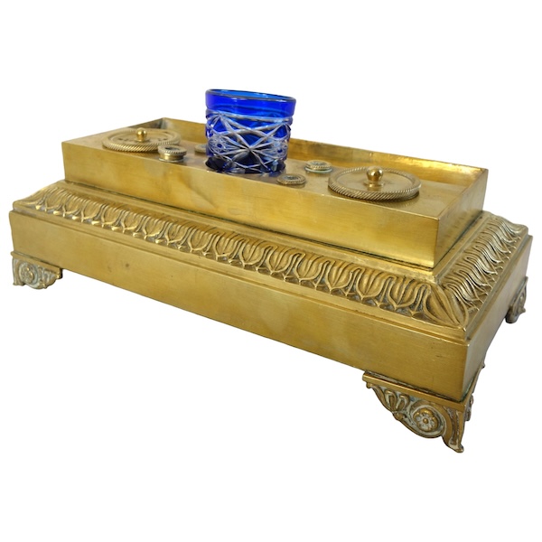 Empire ormolu inkwell, early 19th century