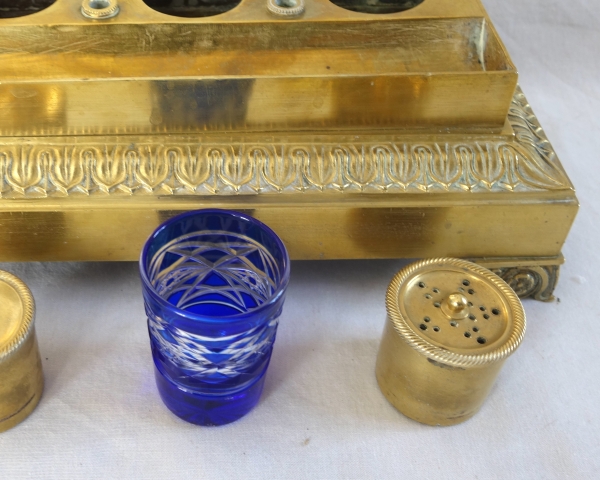 Empire ormolu inkwell, early 19th century