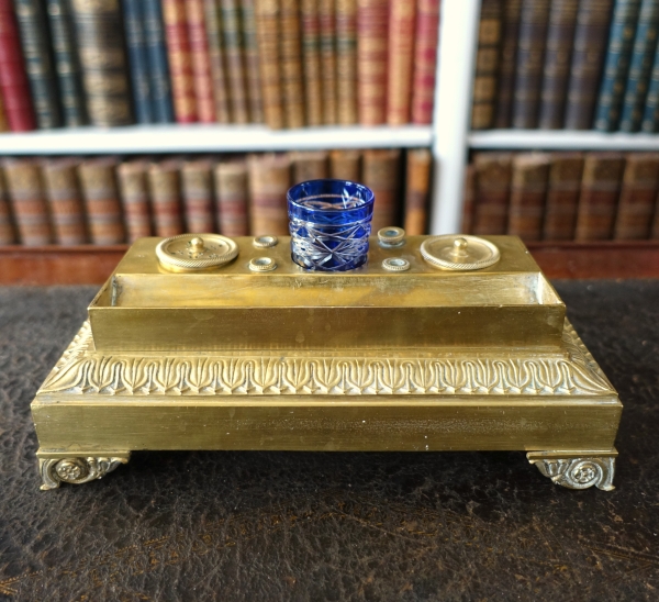Empire ormolu inkwell, early 19th century