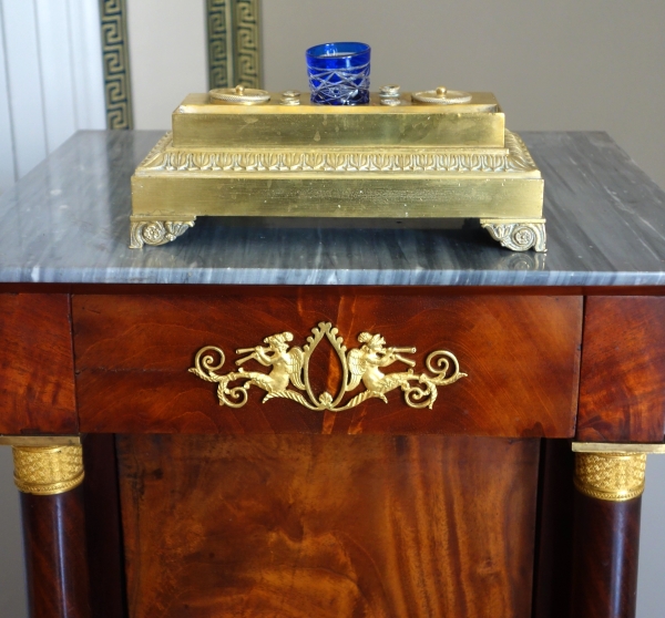 Empire ormolu inkwell, early 19th century