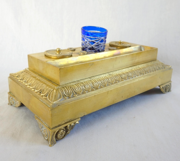 Empire ormolu inkwell, early 19th century