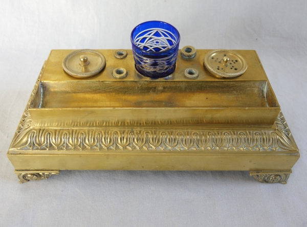 Empire ormolu inkwell, early 19th century