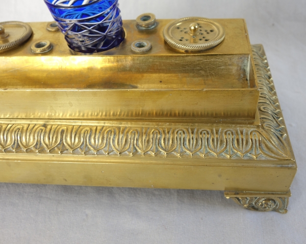 Empire ormolu inkwell, early 19th century
