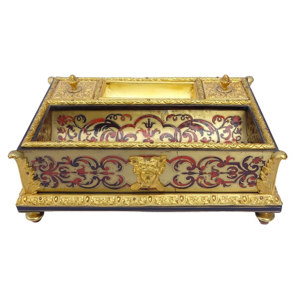 Louis XIV style inkwell - Boulle marquetry and ormolu - mid 19th century circa 1850