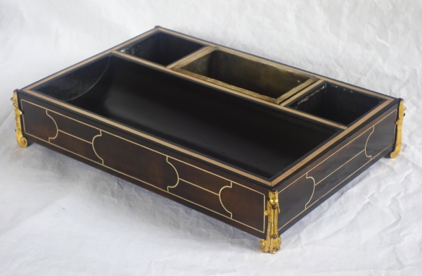 Louis XIV style Boulle marquetry inkwell - Napoleon III period - 19th century circa 1850