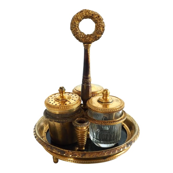 Empire ormolu inkwell, early 19th century circa 1810 - 1820