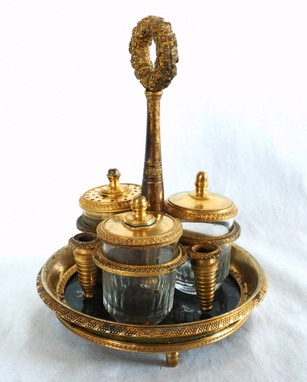 Empire ormolu inkwell, early 19th century circa 1810 - 1820