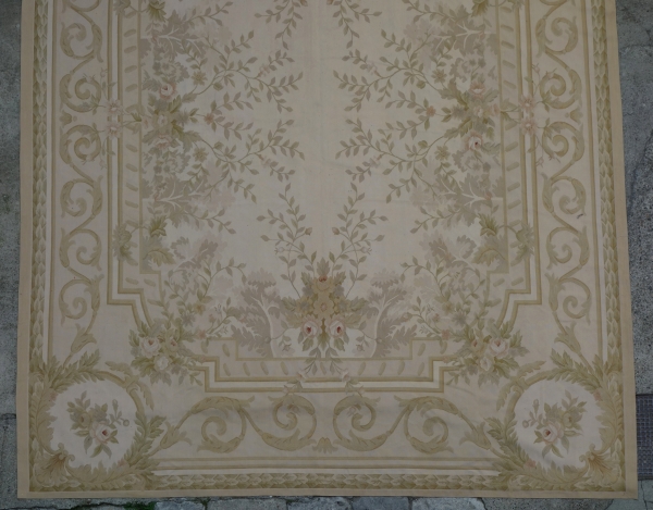 Louis XVI style Aubusson carpet, 19th century - Napoleon III production - 457cm x 360cm