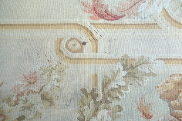 Large Empire style Aubusson carpet - 240cm x 305cm