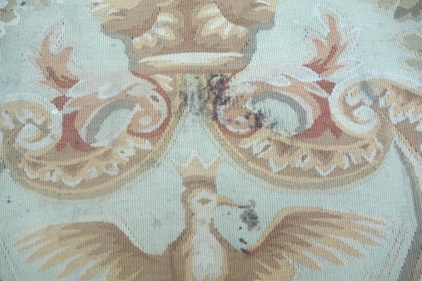 Large Empire style Aubusson carpet - 240cm x 305cm