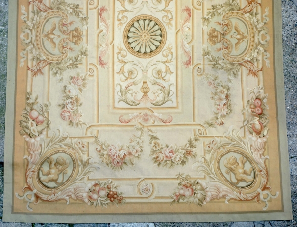 Large Empire style Aubusson carpet - 240cm x 305cm