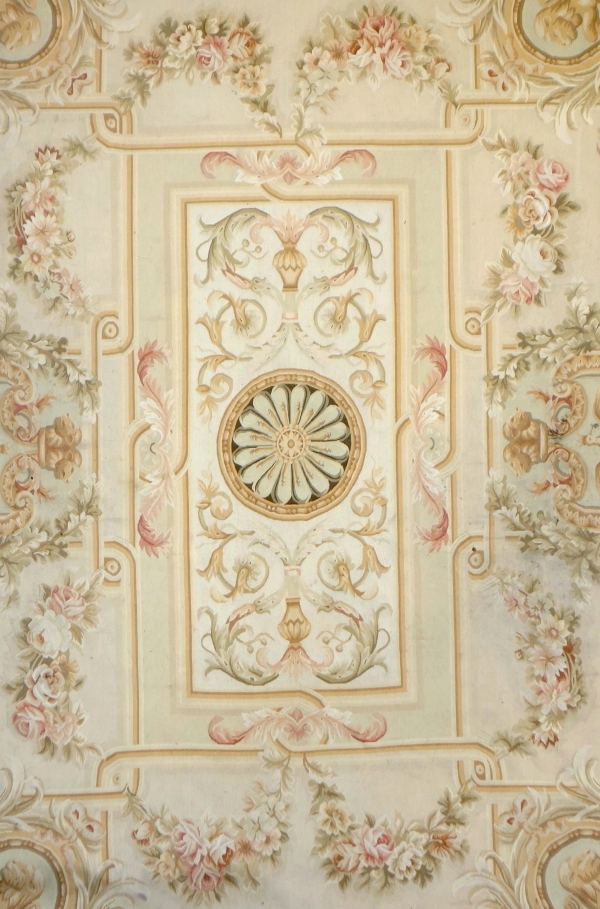Large Empire style Aubusson carpet - 240cm x 305cm