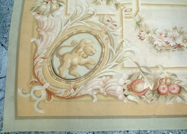 Large Empire style Aubusson carpet - 240cm x 305cm