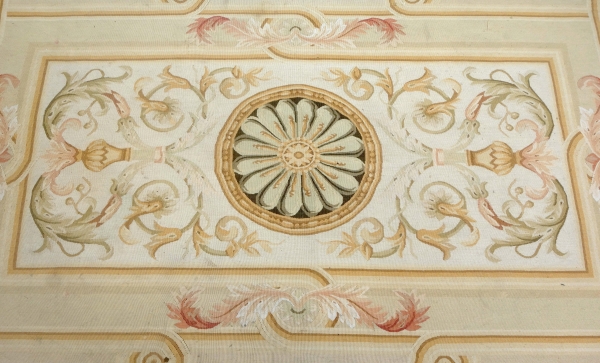 Large Empire style Aubusson carpet - 240cm x 305cm