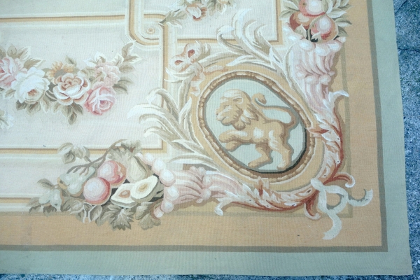 Large Empire style Aubusson carpet - 240cm x 305cm