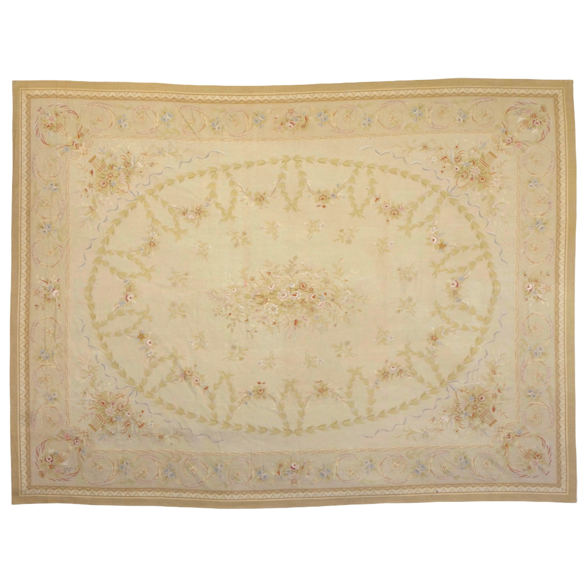 Large Aubusson Louis XVI style carpet, Napoleon III period - 512cm x 396cm