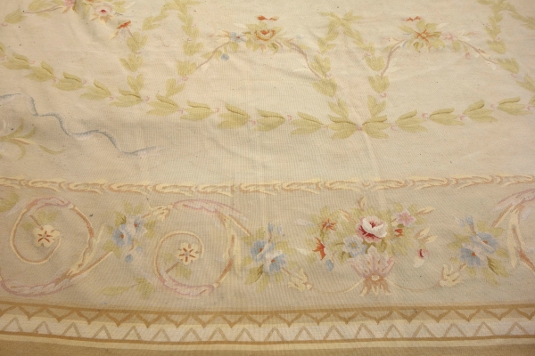 Large Aubusson Louis XVI style carpet, Napoleon III period - 512cm x 396cm