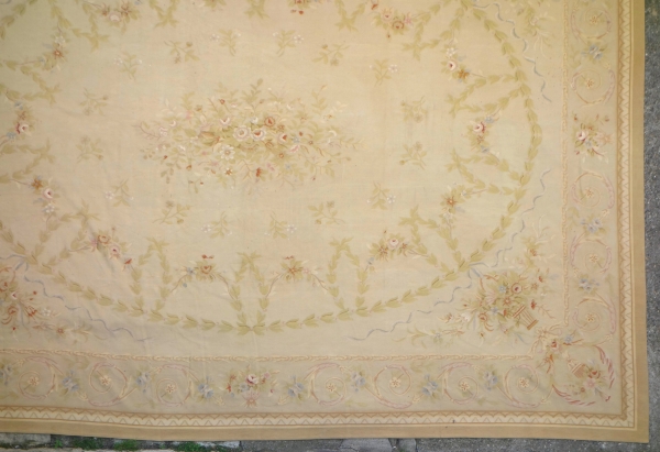 Large Aubusson Louis XVI style carpet, Napoleon III period - 512cm x 396cm