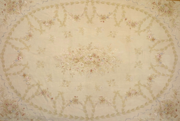 Large Aubusson Louis XVI style carpet, Napoleon III period - 512cm x 396cm