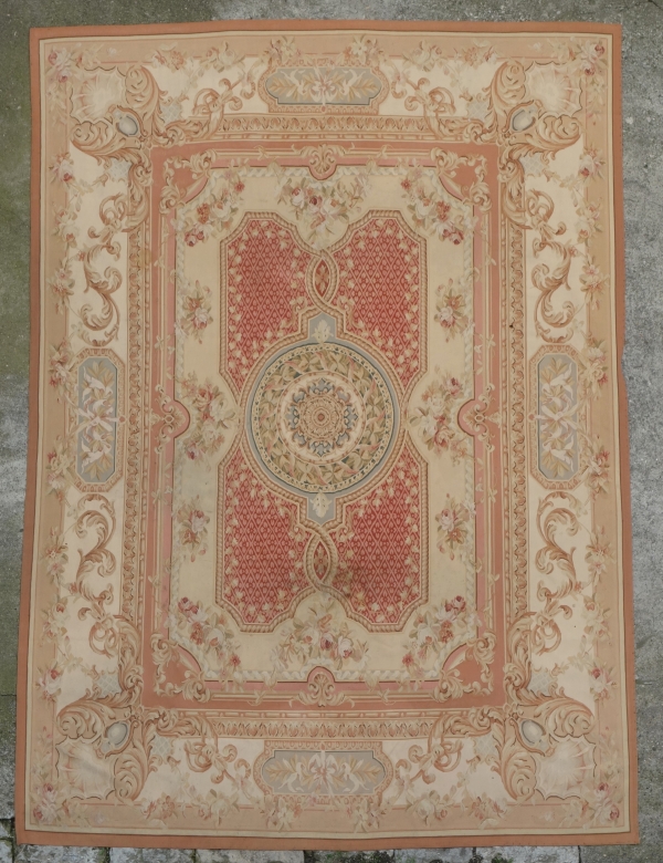 Large neoclassical style Aubusson carpet - 371cm x 264cm