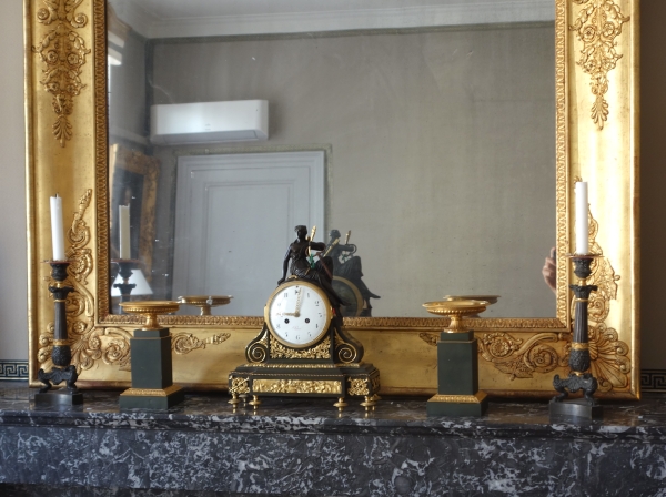 Pair of patinated bronze and ormolu cassolettes - Restauration period
