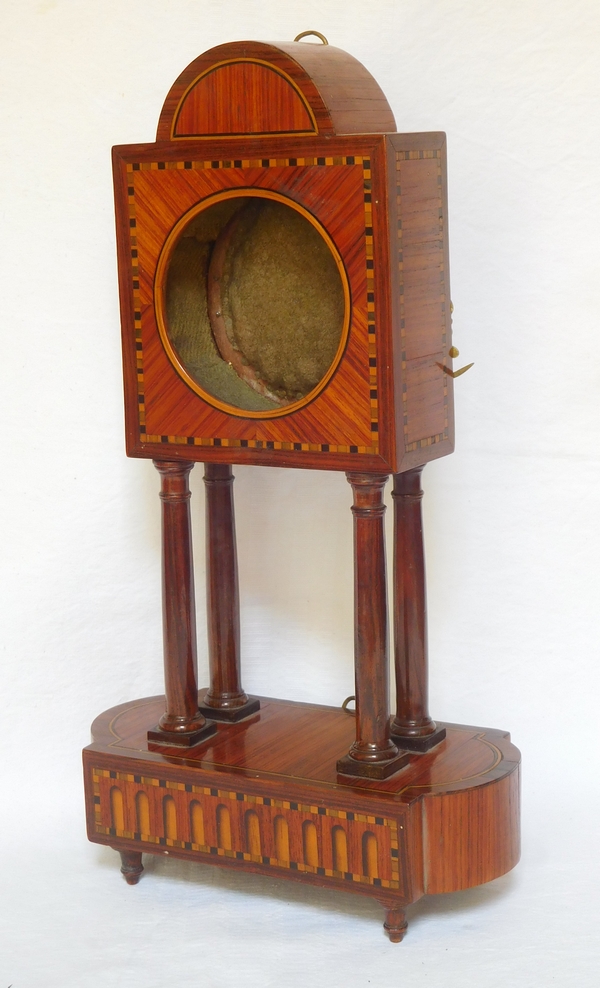 Porte-montre d'époque fin XVIIIe en marqueterie, travail Dijonnais