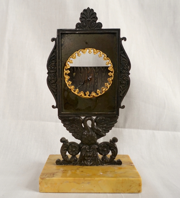 Empire bronze and marble watch holder, early 19th century circa 1820