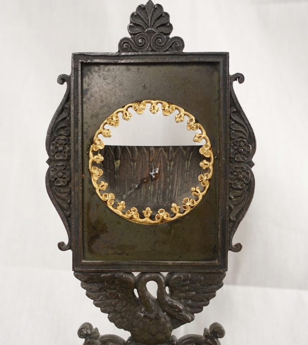Empire bronze and marble watch holder, early 19th century circa 1820
