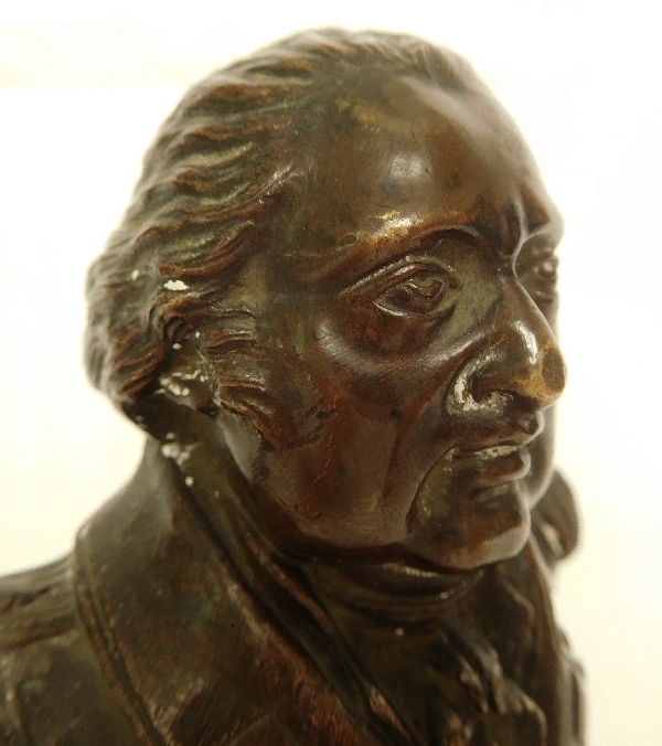 Bronze royalist paperweight - bust of Louis XVIII King of France, early 19th century circa 1820