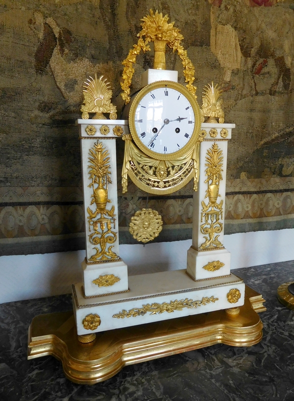 Gilt wood clock pedestal - mid 19th century - 49cm